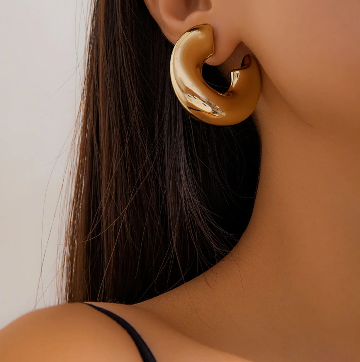 Hayden Hoop Statement Earrings
