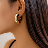Hayden Hoop Statement Earrings