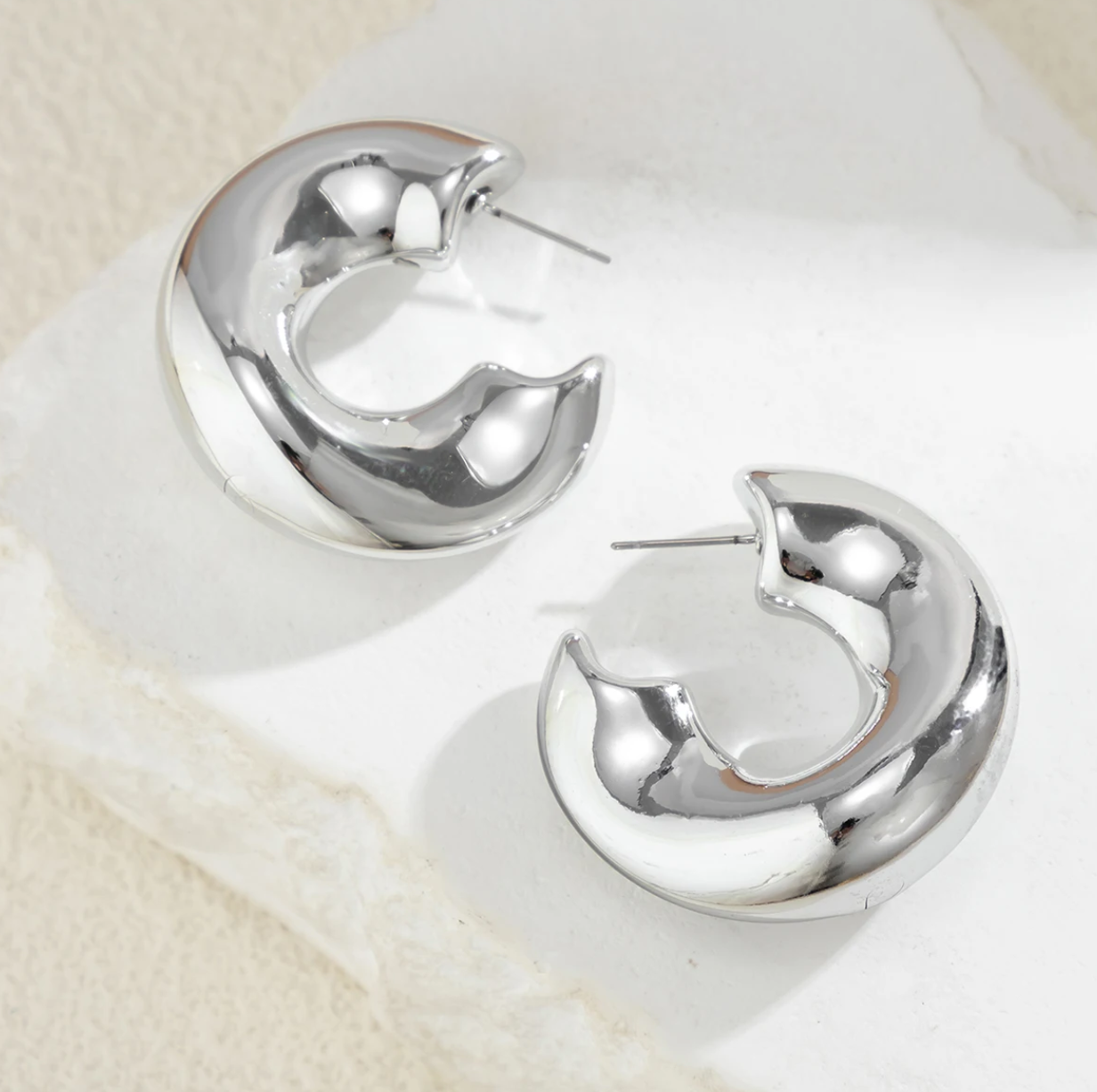 Hayden Hoop Statement Earrings