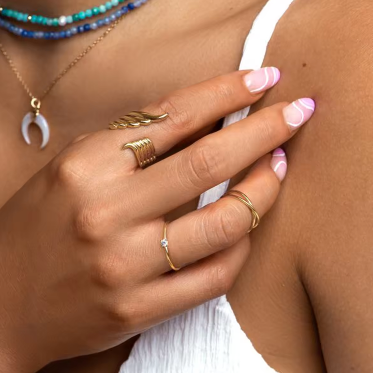 Angel Wings Statement Ring