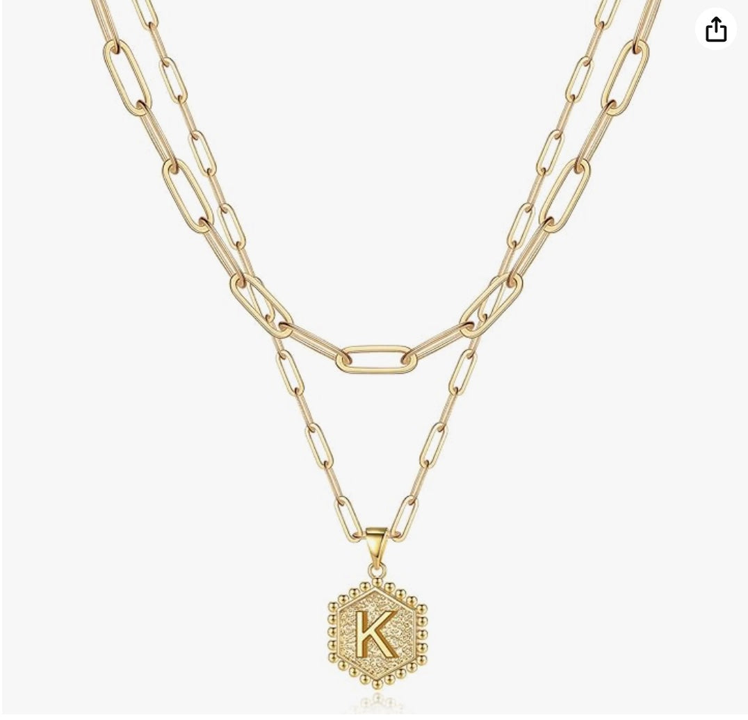 Jenna Layered Initial Necklace