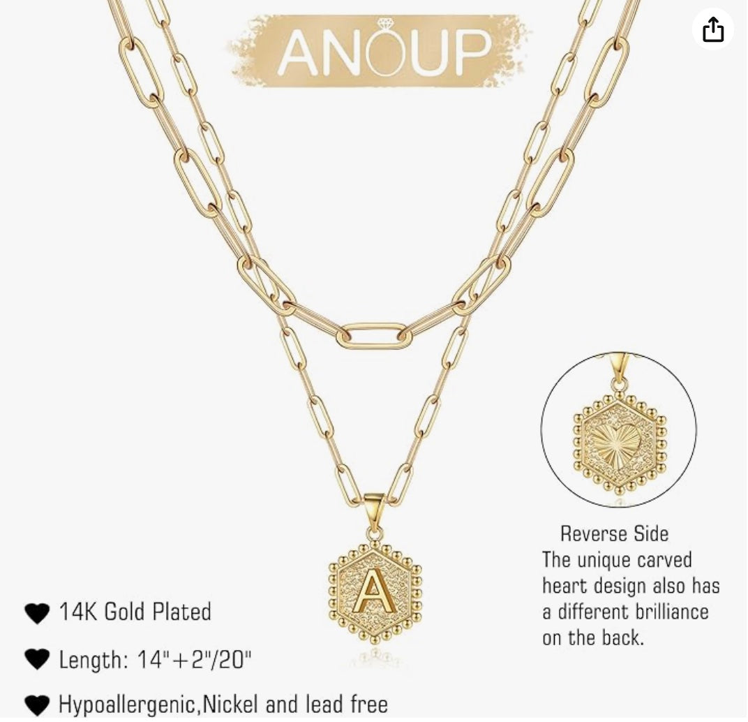 Jenna Layered Initial Necklace