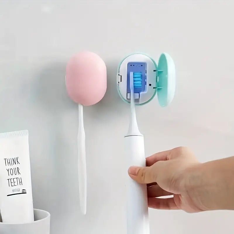 Toothbrush Sanitizer, UVC Toothbrush Sterilizer Covers with Holder, Rechargeable Travel Home Toothbrush Cleaner Case for All Electric and Manual Toothbrushes (Blue)