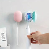 Toothbrush Sanitizer, UVC Toothbrush Sterilizer Covers with Holder, Rechargeable Travel Home Toothbrush Cleaner Case for All Electric and Manual Toothbrushes (Blue)