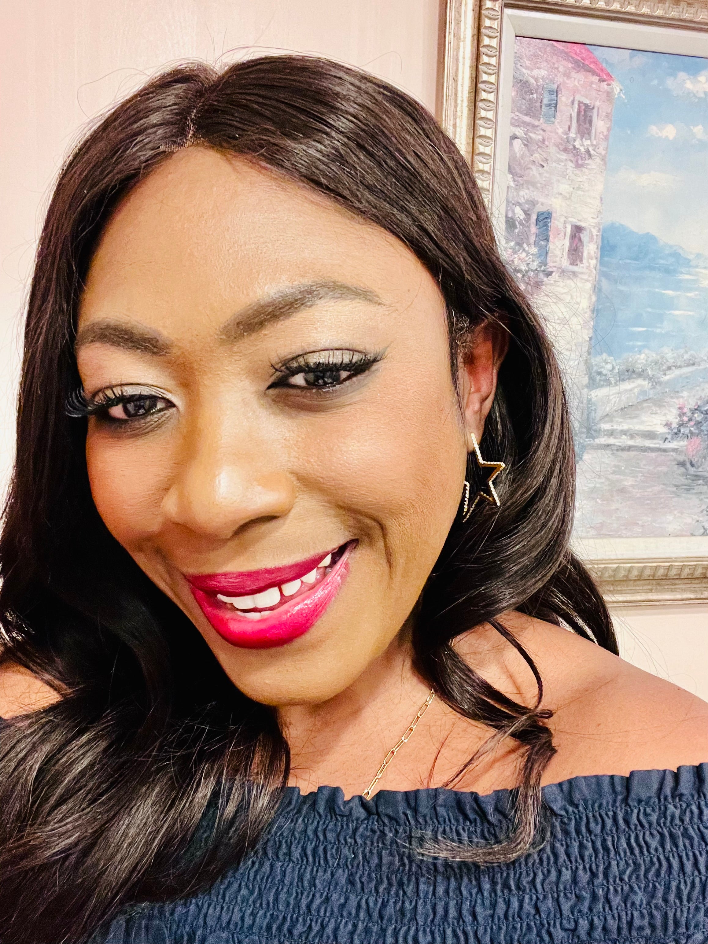 Star Studded 925 Sterling Silver Hoop Earrings