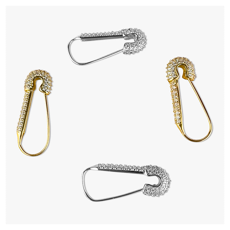 Zahara Safety Pin Earrings