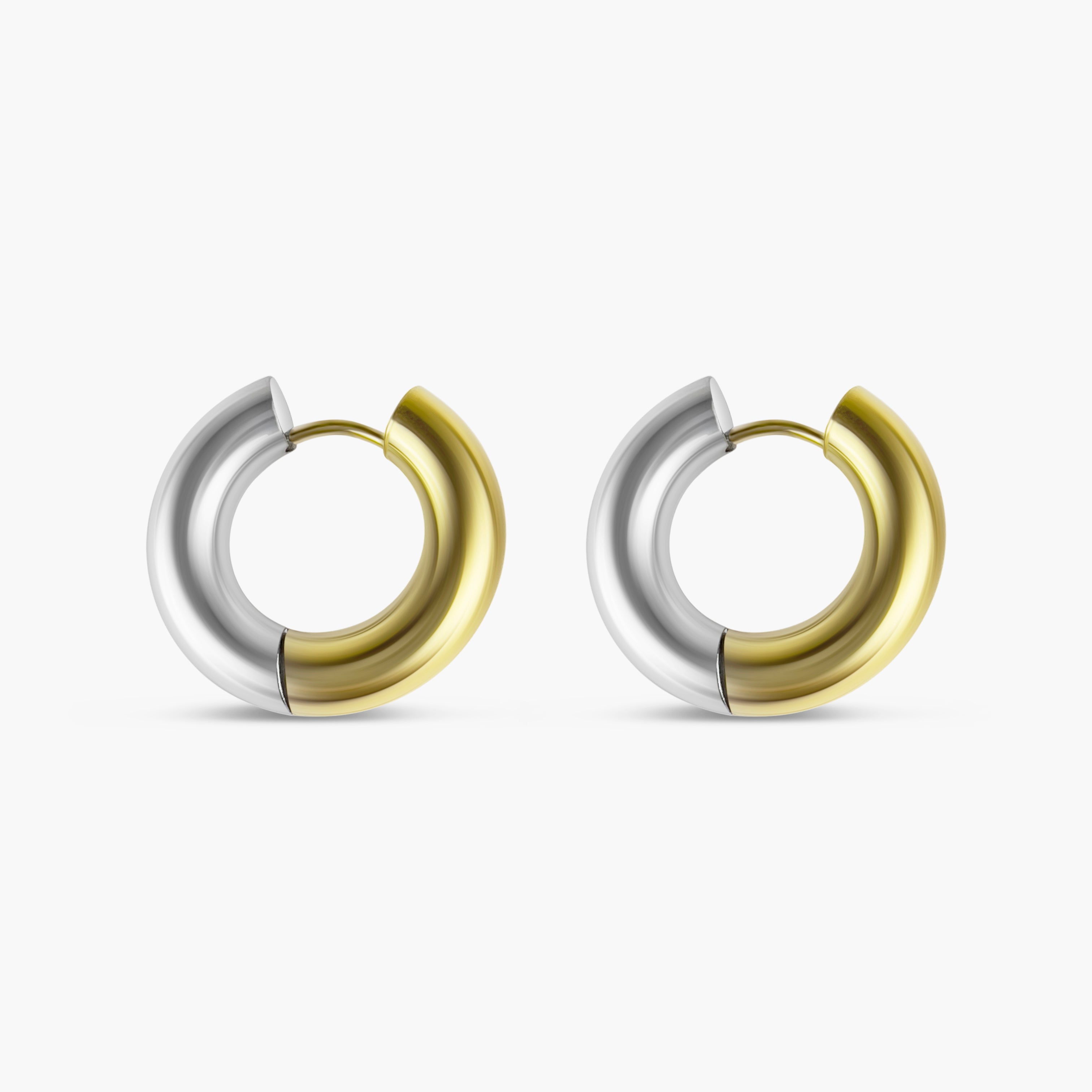 Two Tone Hoop Earrings