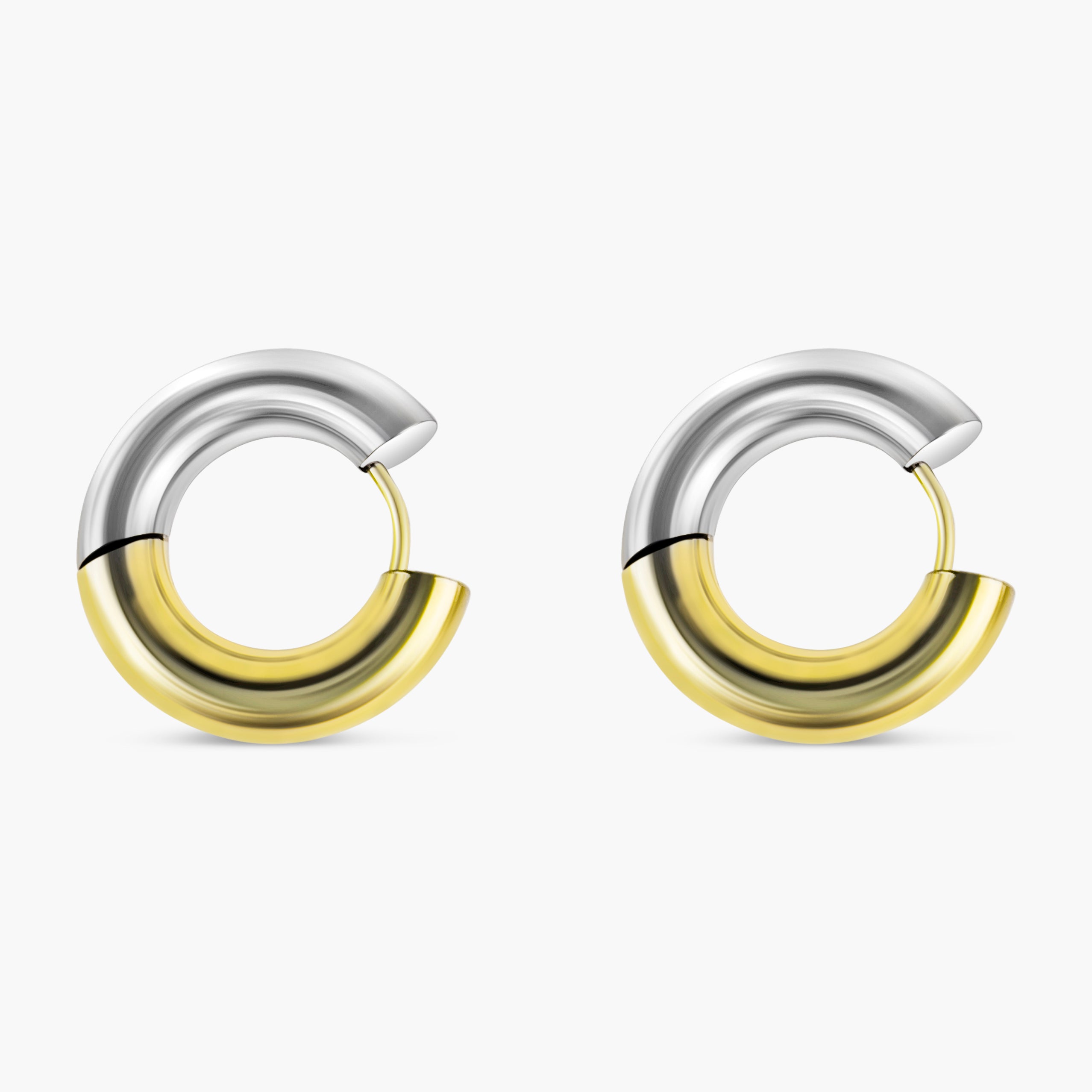 Two Tone Hoop Earrings