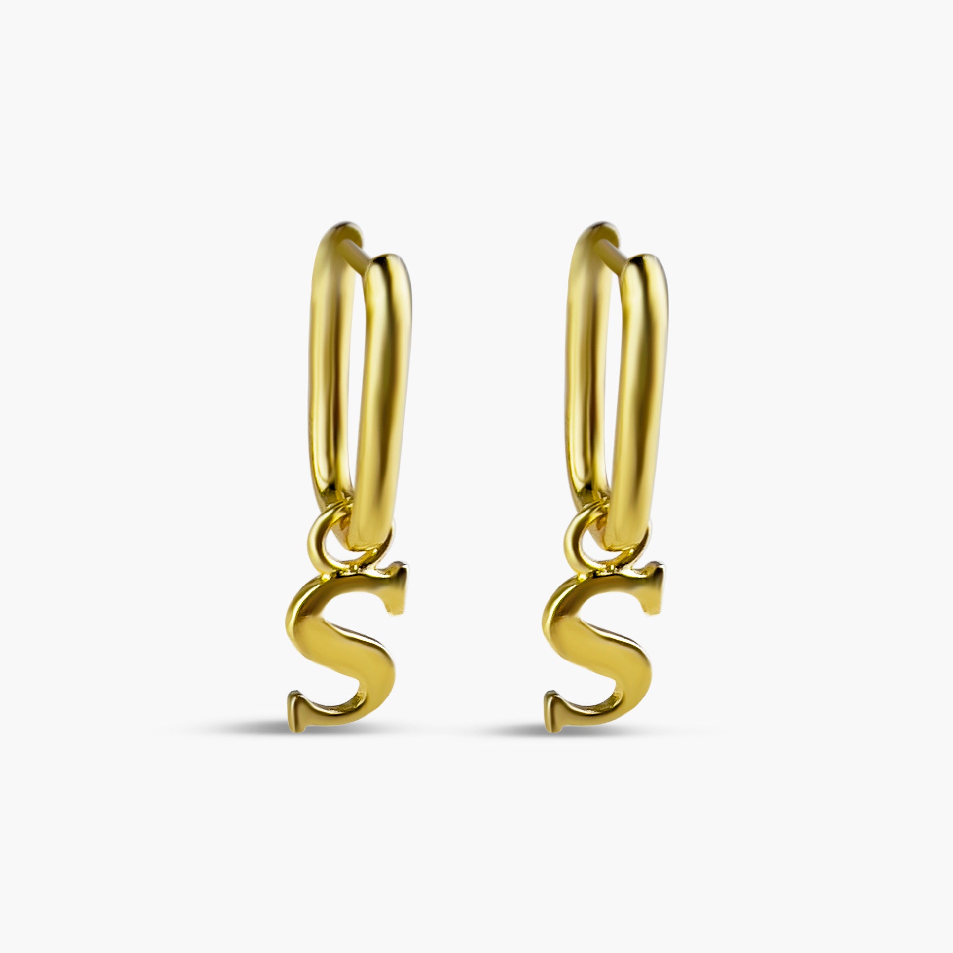 Bold Letter Initial Earrings