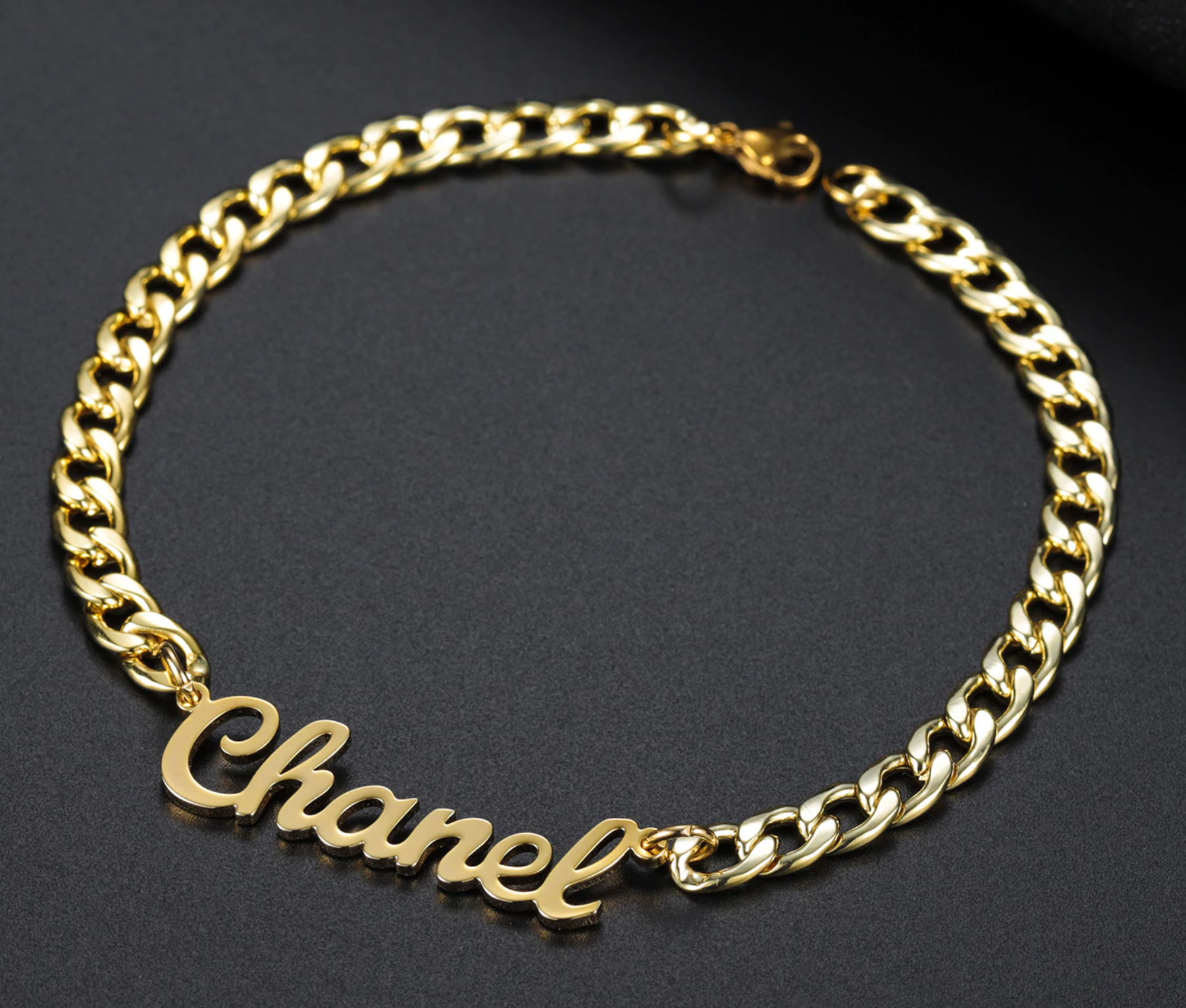 Bold Link Chain Name Bracelet