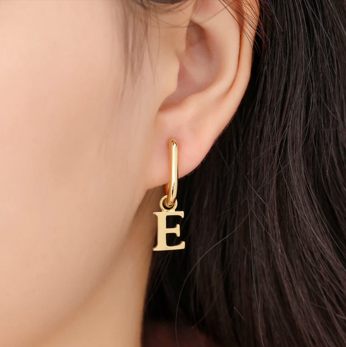 Bold Letter Initial Earrings