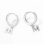 Crystal Initial Earrings