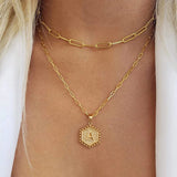 Jenna Layered Initial Necklace