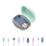 Toothbrush Sanitizer, UVC Toothbrush Sterilizer Covers with Holder, Rechargeable Travel Home Toothbrush Cleaner Case for All Electric and Manual Toothbrushes (Blue)