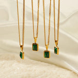 Emmy Emerald Pendant Necklace