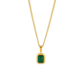 Emmy Emerald Pendant Necklace