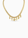 Cuban Link Bold Initial Name Necklace