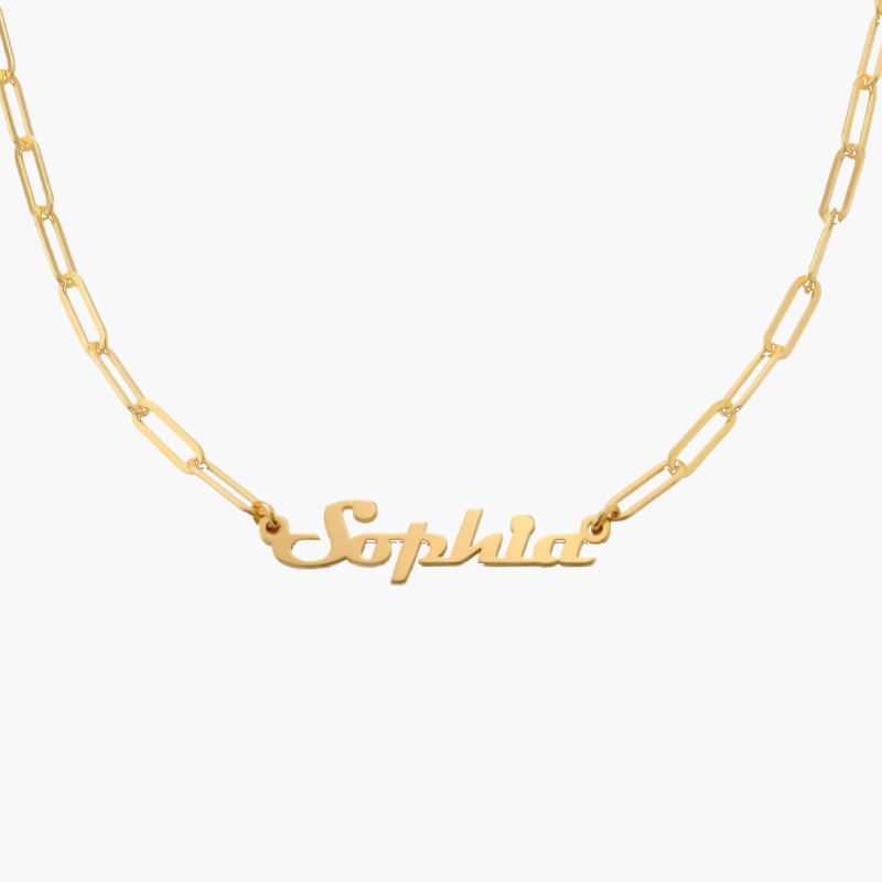 Link Signature Name Necklace
