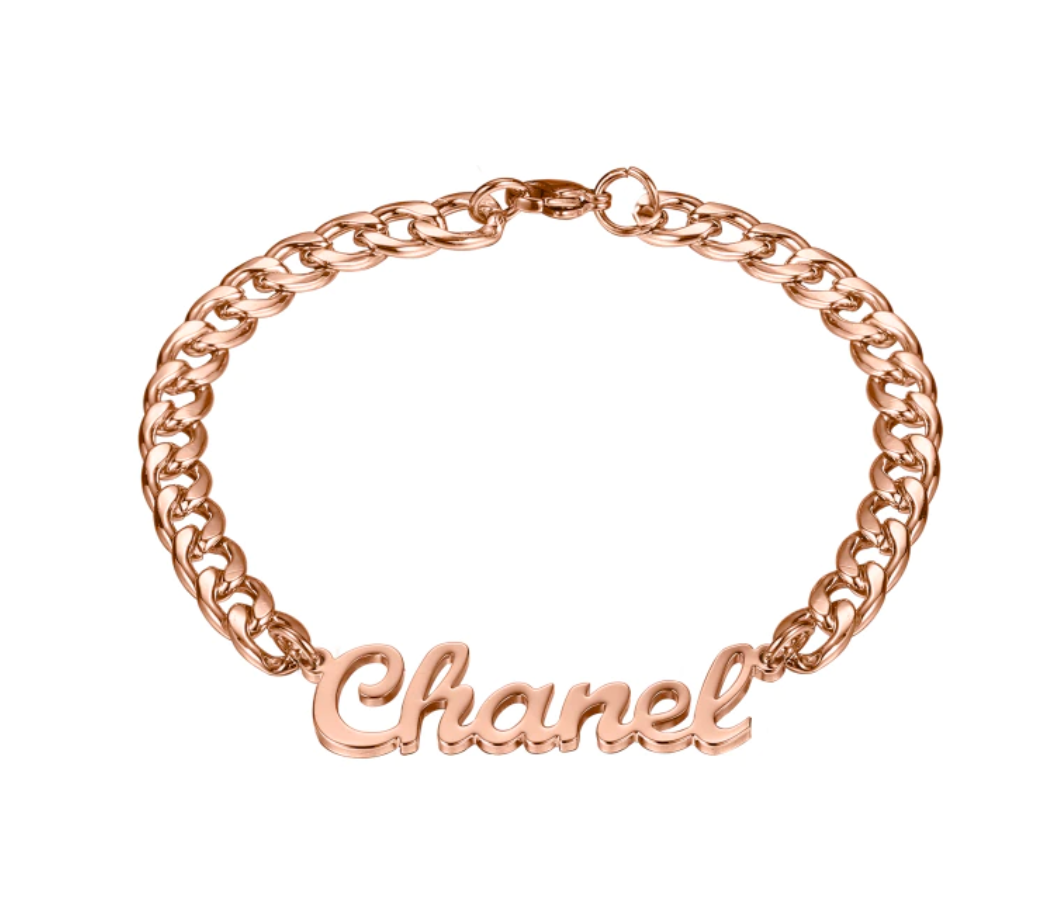 Bold Link Chain Name Bracelet